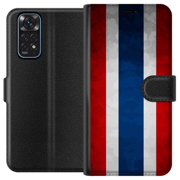 Kompatibel Tegnebogsetui til Xiaomi Redmi Note 11 Thai flag i stilfuldt retrodesign