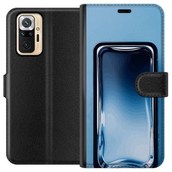 Kompatibel Tegnebogsetui til Xiaomi Redmi Note 10 Pro Blå glaseffekt