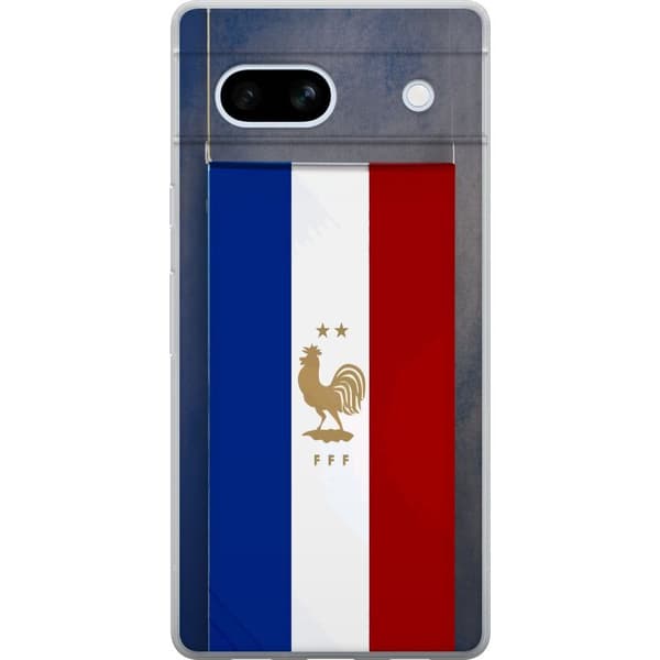 Kompatibel Mobilcover til Google Pixel 7a Frankrigs flag med fodbold-inspireret emblem