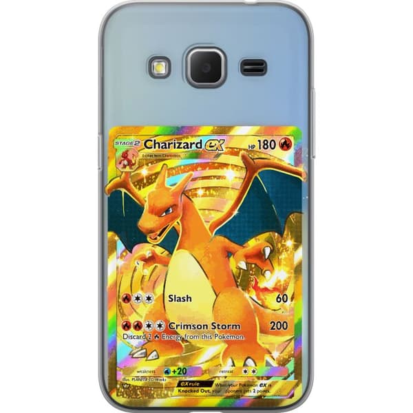 Kompatibelt Mobildeksel til Samsung Galaxy Core Prime Premiummotiv med Charizard EX