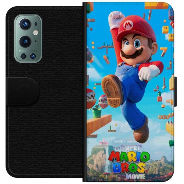 Kompatibel Tegnebogsetui til OnePlus 9 Pro Dynamisk spilmotiv med Mario og ikoniske platforme