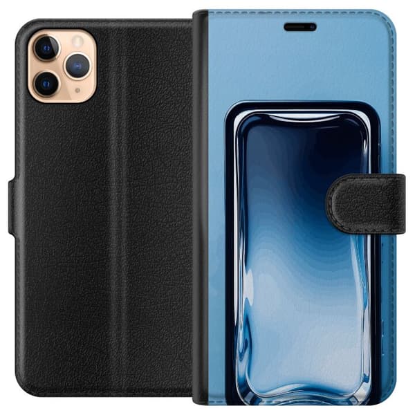Kompatibelt Lommeboketui til Apple iPhone 11 Pro Max Blå glaseffekt