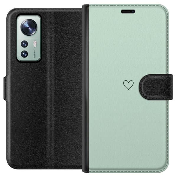 Kompatibel Tegnebogsetui til Xiaomi 12 Hjerte Grøn