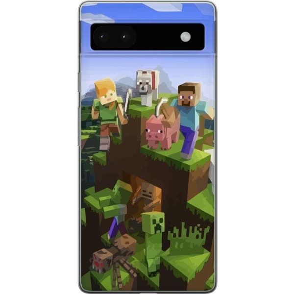 Yhteensopiva Puhelinkuori Google Pixel 6a MineCraft