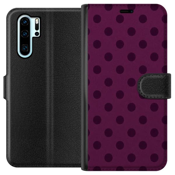 Kompatibel Tegnebogsetui til Huawei P30 Pro Blommeprikker