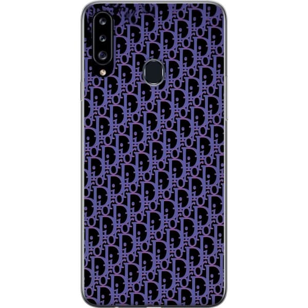 Kompatibelt Mobildeksel til Samsung Galaxy A20s Moderneluksuriøst monogram i stilrent design