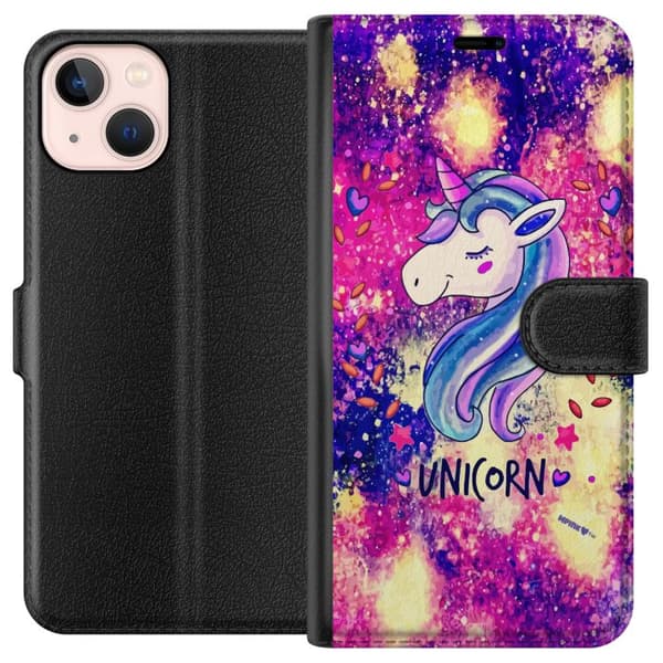 Kompatibelt Plånboksfodral till Apple iPhone 13 mini Unicorn Enhörning