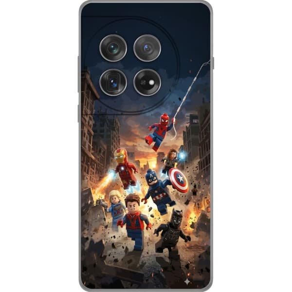 Kompatibelt Mobildeksel til OnePlus 12 Spennende LEGO Marvel motiv for superheltfans