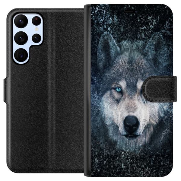 Kompatibelt Plånboksfodral till Samsung Galaxy S22 Ultra 5G Varg