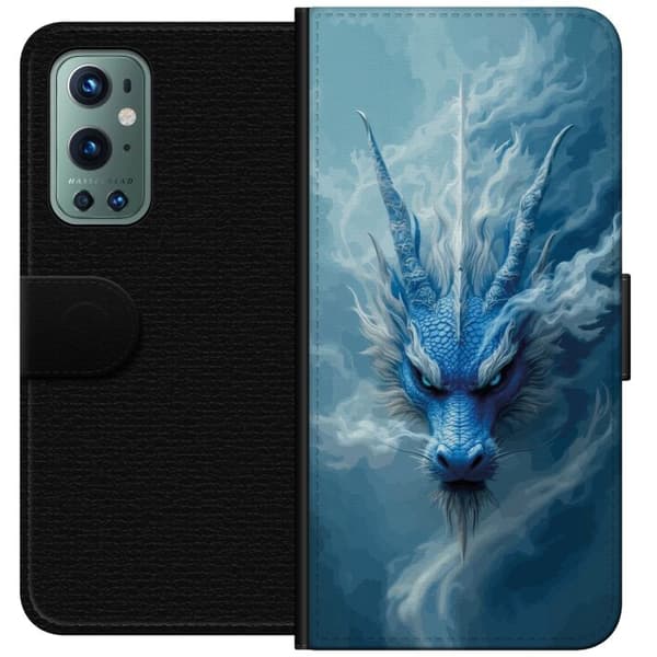Kompatibelt Plånboksfodral till OnePlus 9 Pro Episk fantasidesign med isdrake