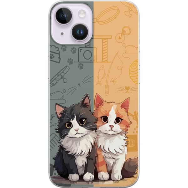 Kompatibelt Mobilskal till Apple iPhone 14 Plus Katter