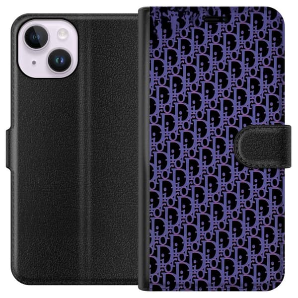 Kompatibelt Lommeboketui til Apple iPhone 15 Moderneluksuriøst monogram i stilrent design