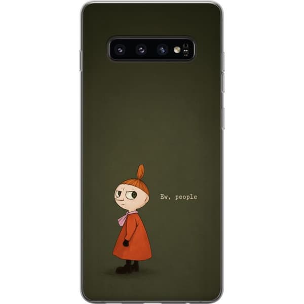 Kompatibelt Mobildeksel til Samsung Galaxy S10 Tecknad flicka med citat