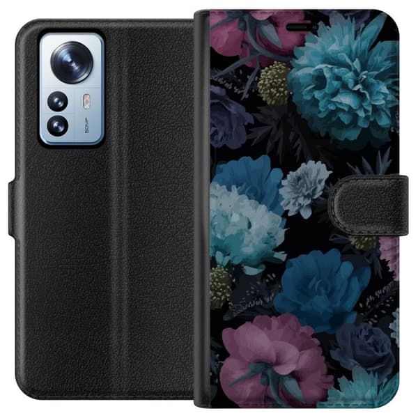 Kompatibel Tegnebogsetui til Xiaomi 12 Pro Blomster
