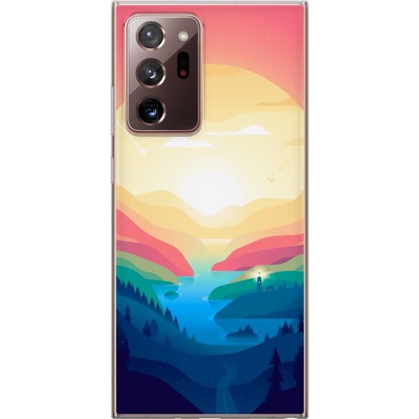 Kompatibelt Mobildeksel til Samsung Galaxy Note20 Ultra Rosa horisont