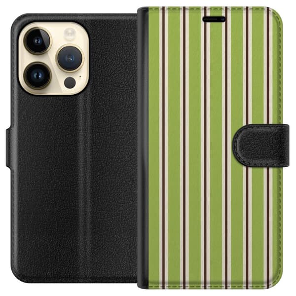 Kompatibelt Plånboksfodral till Apple iPhone 14 Pro Matcha Lines
