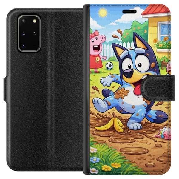 Kompatibelt Lommeboketui til Samsung Galaxy S20+ Blåy