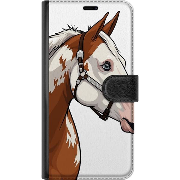 Kompatibel Tegnebogsetui til Apple iPhone Air Brunhvid hest i profil med grime mod hvid baggrund