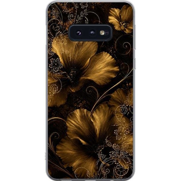 Kompatibelt Mobildeksel til Samsung Galaxy S10e Gyllen blomstring