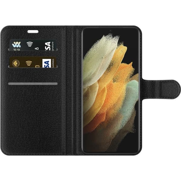Kompatibel Tegnebogsetui til Samsung Galaxy S21 Ultra 5G Blomster