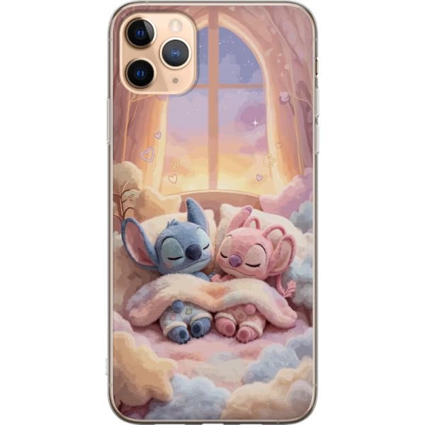 Yhteensopiva Puhelinkuori Apple iPhone 11 Pro Max Sovande blå och rosa figurer