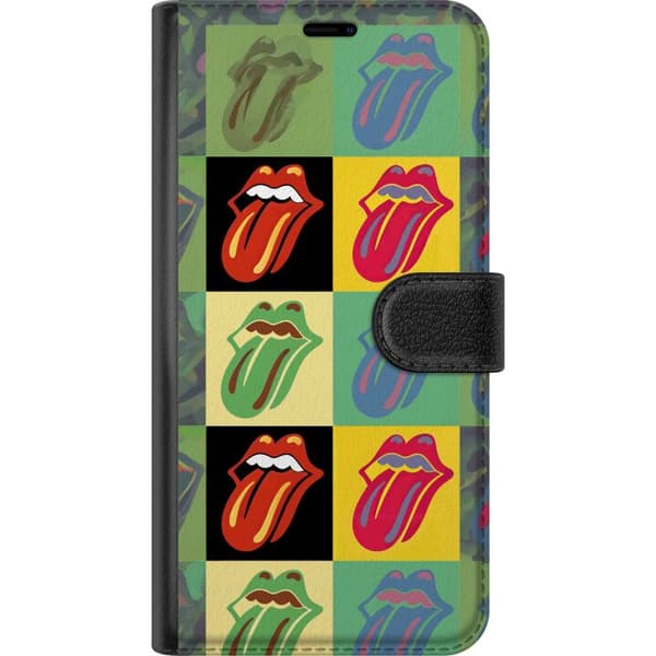 Kompatibel Tegnebogsetui til Apple iPhone XR Farverig pop kunst med ikonisk Rolling Stones design