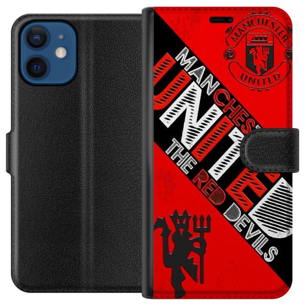 Kompatibel Tegnebogsetui til Apple iPhone 12 mini Manchester United FC