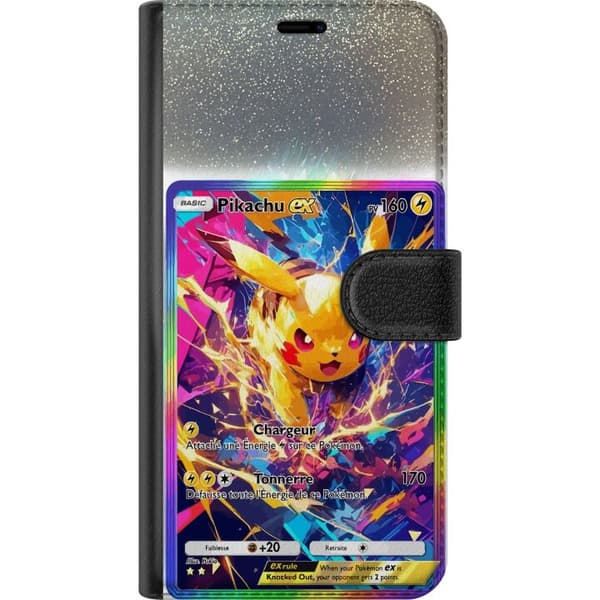 Kompatibel Tegnebogsetui til Google Pixel 9 Pro Farverigt Pikachu EX-design