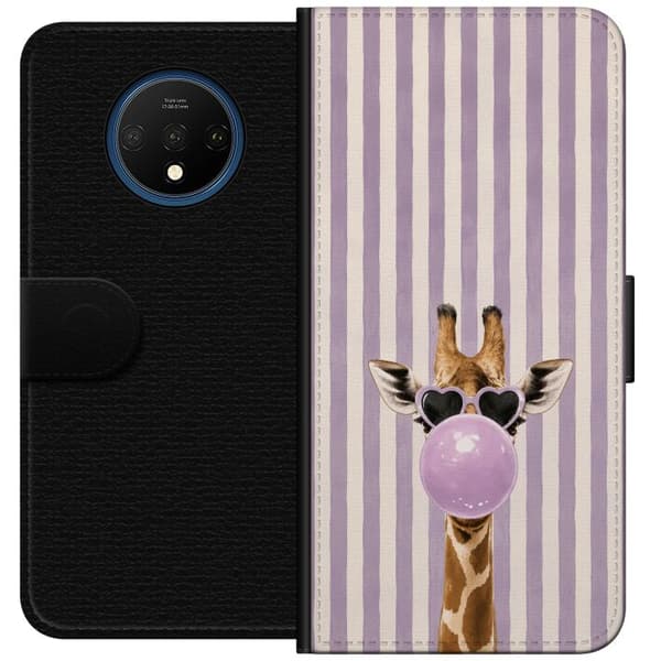 Kompatibel Tegnebogsetui til OnePlus 7T Giraff med tuggummibubbla