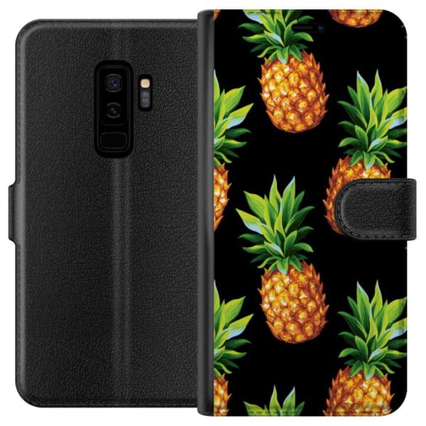 Kompatibelt Plånboksfodral till Samsung Galaxy S9+ Ananas