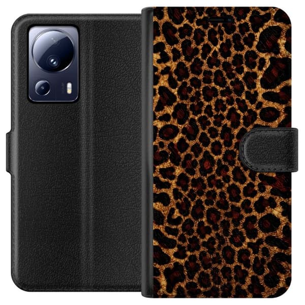 Kompatibelt Lommeboketui til Xiaomi 13 Lite Leopardikon