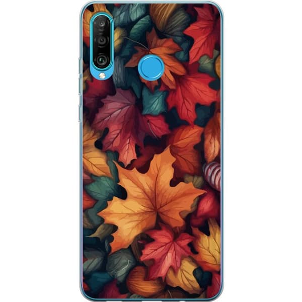 Kompatibelt Mobilskal till Huawei P30 lite Höstlöv