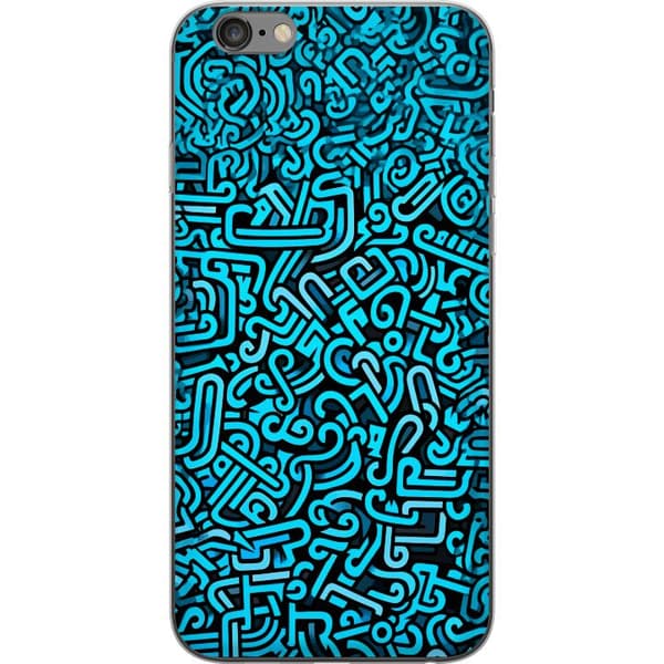 Kompatibelt Mobilskal till Apple iPhone 6 Plus Blå abstrakt graffiti