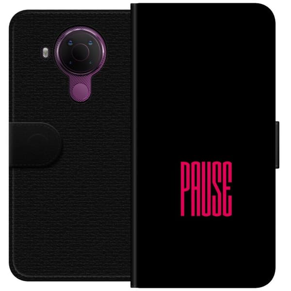 Yhteensopiva Lompakkokotelo Nokia 5.4 Pause text