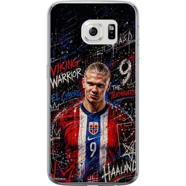Kompatibelt Mobildeksel til Samsung Galaxy S6 edge Erling Haaland graffiti