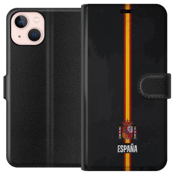 Kompatibelt Lommeboketui til Apple iPhone 13 mini Stilig design med Spanias flagg