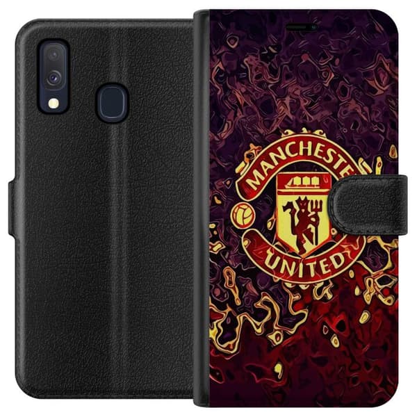 Kompatibelt Plånboksfodral till Samsung Galaxy A40 Manchester United