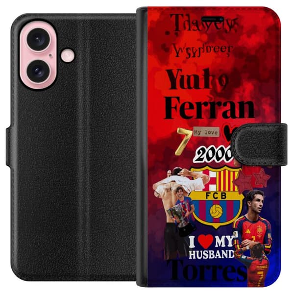 Kompatibel Tegnebogsetui til Apple iPhone 16 Ferran Torres