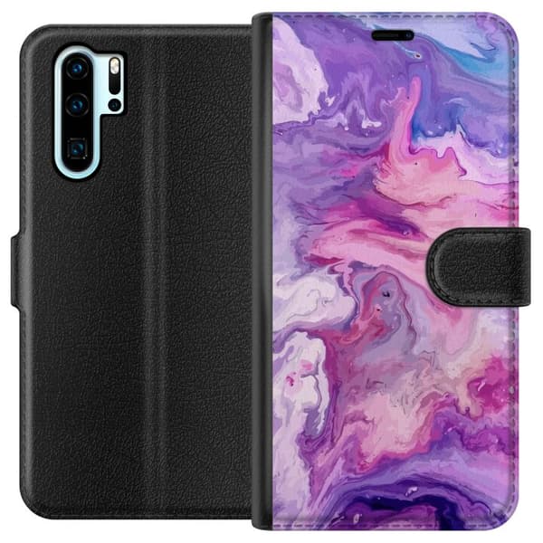 Kompatibel Tegnebogsetui til Huawei P30 Pro Marmor