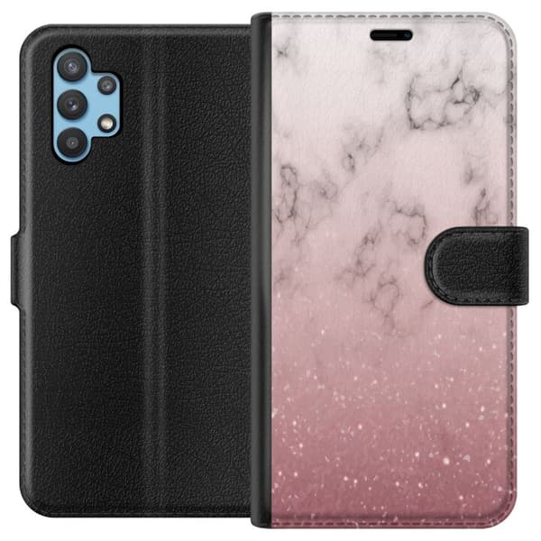 Kompatibelt Plånboksfodral till Samsung Galaxy A32 5G Glitter och marmor