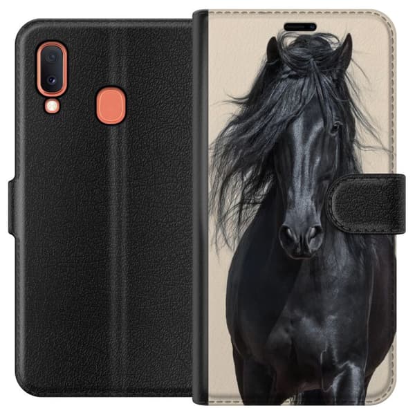 Kompatibelt Lommeboketui til Samsung Galaxy A20e Hest