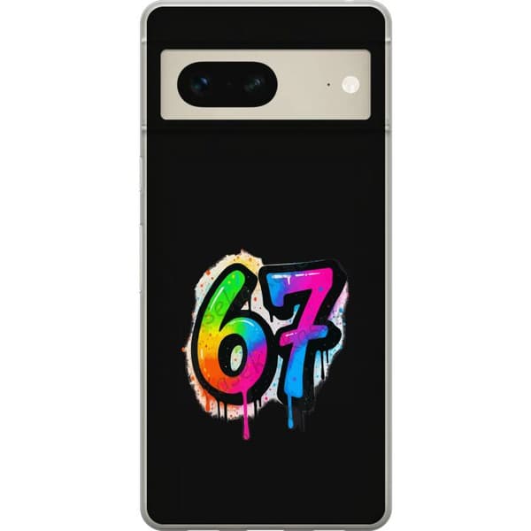 Yhteensopiva Puhelinkuori Google Pixel 7 Färgglada graffitisiffror