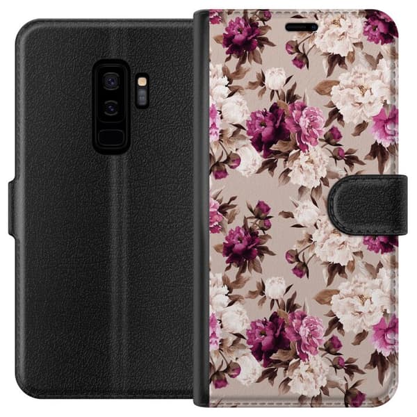 Kompatibel Tegnebogsetui til Samsung Galaxy S9+ Blomster