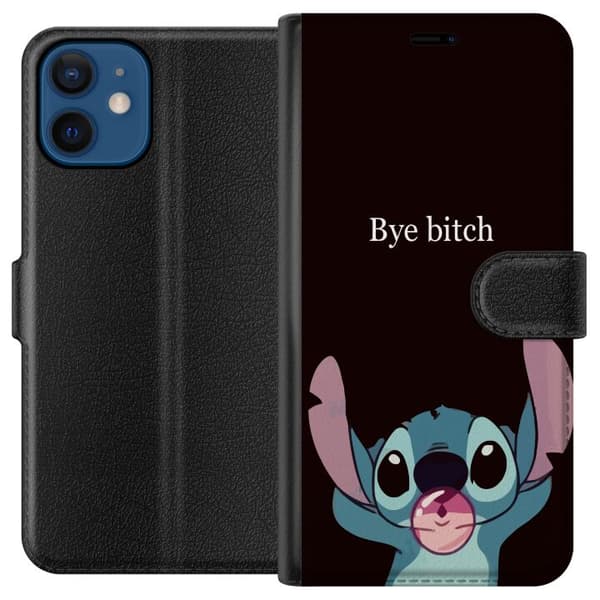 Kompatibel Tegnebogsetui til Apple iPhone 12 mini Bye bitch, Stitch