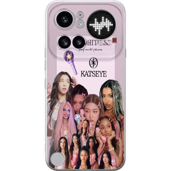 Kompatibel Mobilcover til Nothing Phone 4a Pro KATSEYE rosa collage