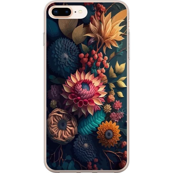 Kompatibelt Mobildeksel til Apple iPhone 8 Plus Blommor