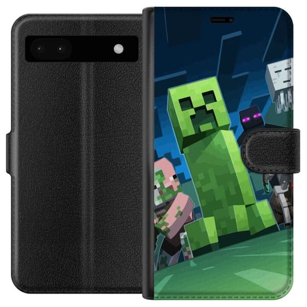 Kompatibelt Plånboksfodral till Google Pixel 6a MineCraft