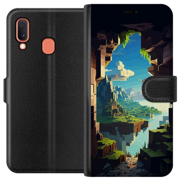 Kompatibelt Lommeboketui til Samsung Galaxy A20e Minecraft