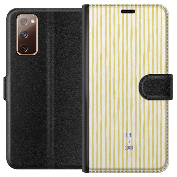 Kompatibel Tegnebogsetui til Samsung Galaxy S20 FE Rent design med bløde akvarelstriber