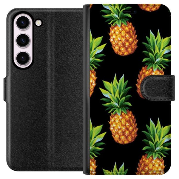 Kompatibelt Plånboksfodral till Samsung Galaxy S23 Ananas